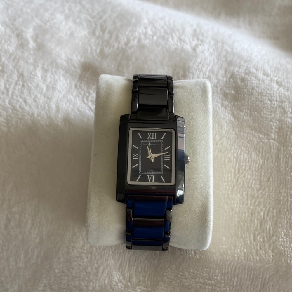 Isaac Mizrahi black ceramic watch